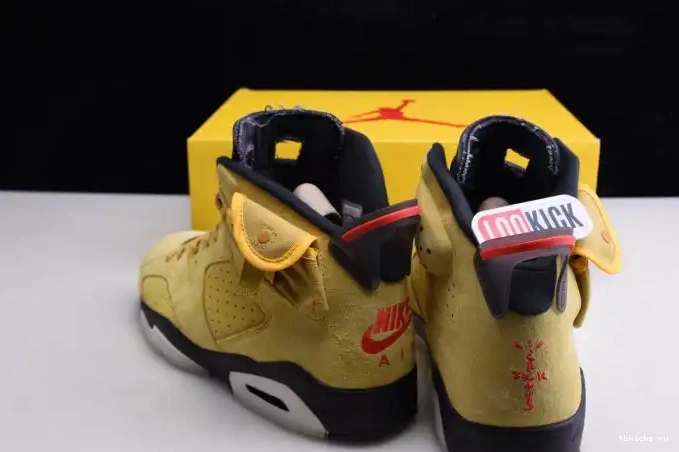 Cheap TB SCOTT CN1084-300 AIR TRAVIS YELLOW X JORDAN 6 0509